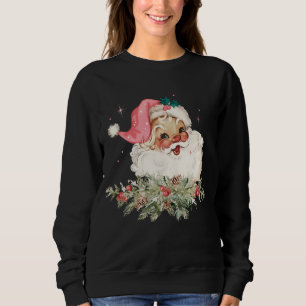 Camiseta Natal dos Retros Rosa Feriado de Vintage Bonito