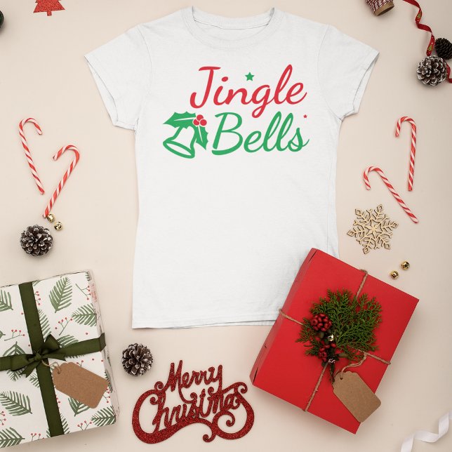 Camiseta Natal dos Sinos Retro Jingle (Criador carregado)