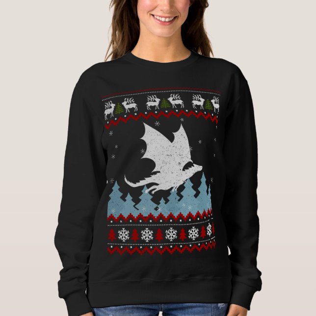 Camiseta Natal - Dragão Cuado Feio Doce (Frente)