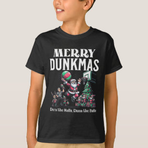 Camiseta Natal Dunkmas Divertido Papai Noel Esqueleto Humor
