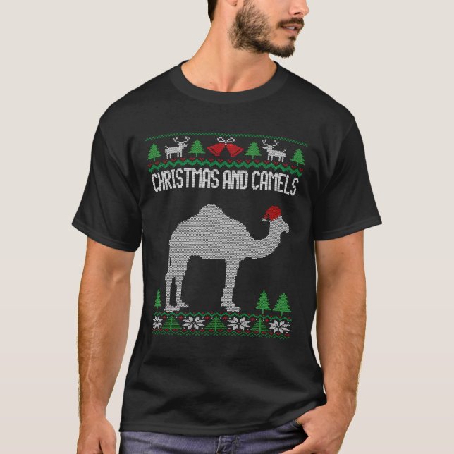 Camiseta Natal E Camelos Feios (Frente)
