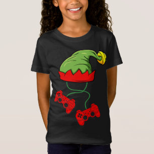 Camiseta Natal Elf Gamer Controller Gaming Xmas