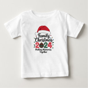 Camiseta Natal em Família 2024 Criando Memórias Juntos
