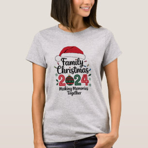 Camiseta Natal em Família 2024 Criando Memórias Juntos
