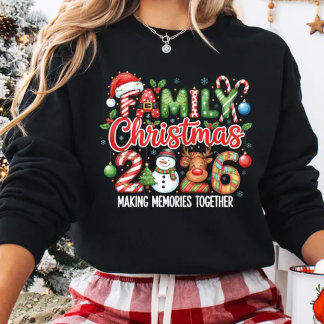 Camiseta Natal em Família 2026 Criando Memórias Juntos