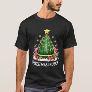 Camiseta Natal Em Julho Árvore De Melancia Funny Flamingo X