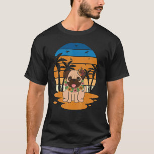 Camiseta Natal Em Julho Cachorro Pug Na Pet Beach Proprietá