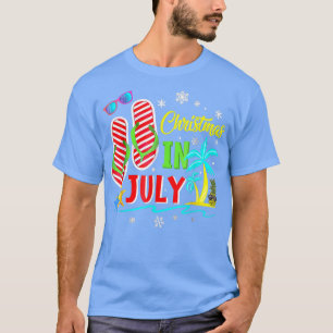 Camiseta Natal Em Julho Chinelos Engraçado Praia Verão Va