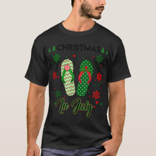 Camiseta Natal em julho Chinelos Férias de Verão Praia