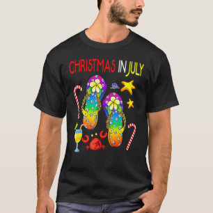 Camiseta Natal Em Julho Chinelos Rainbow Beach Vibe Su