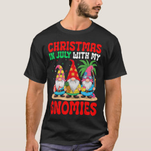 Camiseta Natal Em Julho Com Os Meus Gnomos Verão Festivo B