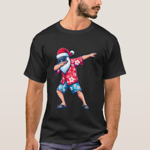 Camiseta Natal em julho Dabbing Papais noeis Boys Hawaiian