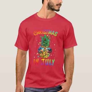 Camiseta Natal Em Julho De Abacaxi Xmas Árvore Verão Vaca