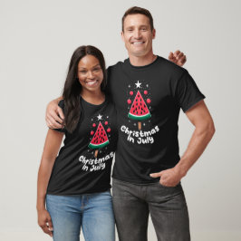 Camiseta Natal Em Julho De Melancia De Verão Árvore De Xmas