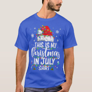Camiseta Natal Em Julho De Santa Hat Férias De Praia No Ver