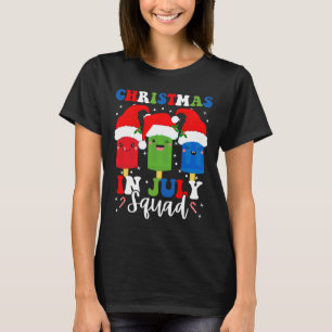 Camiseta Natal Em Julho Esquadrão Chapéus De Papai Noel Pic