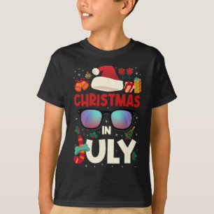 Camiseta Natal Em Julho Feliz Natal Verão Engraçado San