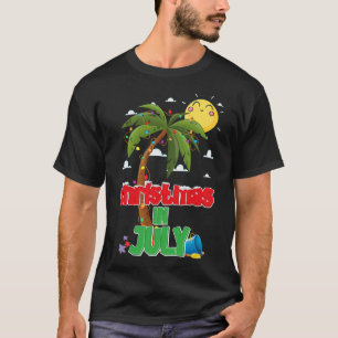 Camiseta Natal Em Julho Férias De Verão Praia Natal Holid