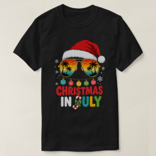 Camiseta Natal em Julho Férias de Verão Tropical