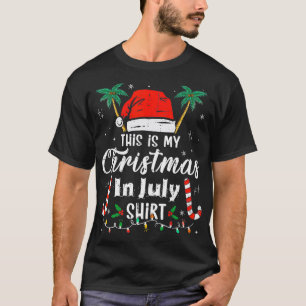 Camiseta Natal em julho Férias no Verão de Santa Hat