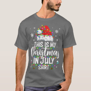 Camiseta Natal em julho Férias no Verão de Santa Hat