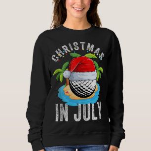 Camiseta Natal em julho Festa de Verão de Golfe Ball Santa 