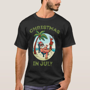 Camiseta Natal Em Julho Festa Tropical Papais noeis Havaian