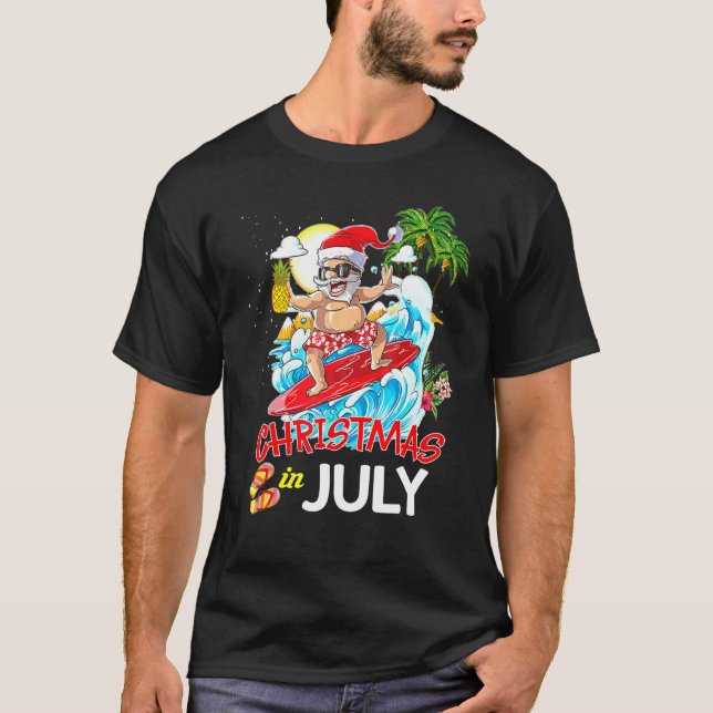 Camiseta Natal Em Julho Festas Figuras Papais noeis De Vest (Frente)