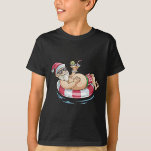 Camiseta Natal Em Julho Flutuador De Papai Noel Ha