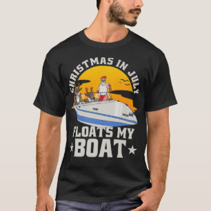 Camiseta Natal em julho Influencia meu barco com Papais noe