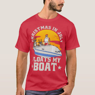 Camiseta Natal em julho Influencia meu barco com Papais noe