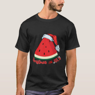 Camiseta Natal Em Julho Melancia Árvore De Natal Verão