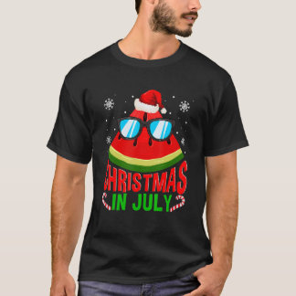Camiseta Natal Em Julho Melancia Óculos Solares Cel De Verã