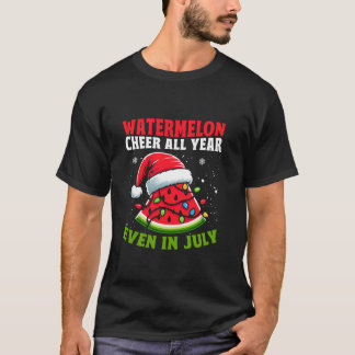 Camiseta Natal em julho Melancia Palha de Natal