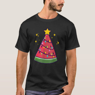 Camiseta Natal Em Julho Melancia Verão Xmas Fofo De Árvore