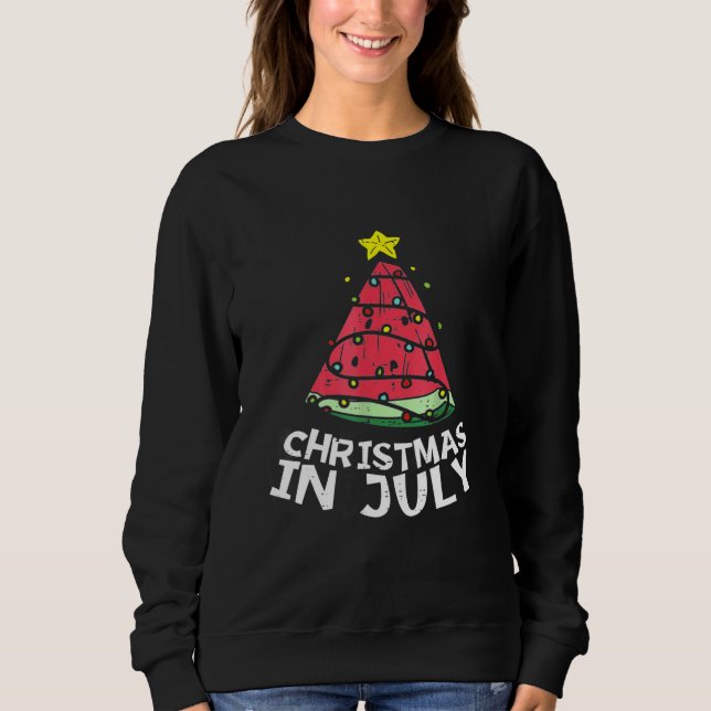 Camiseta Natal Em Julho Melancia Xmas Tree Summer Men (Frente)