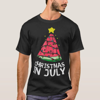 Camiseta Natal Em Julho Melancia Xmas Tree Summer Tren