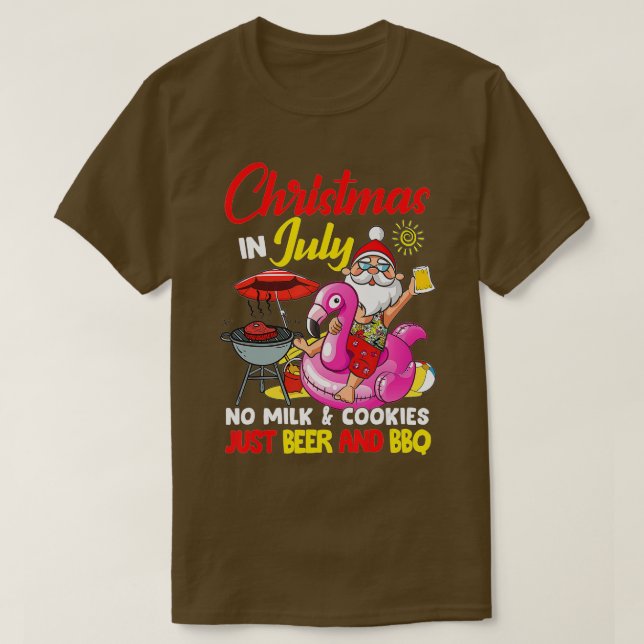 Camiseta Natal Em Julho Não Há Leite E Biscoitos Apenas Beb (Frente do Design)