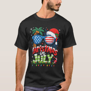 Camiseta Natal Em Julho Nos Eua Flag Summer Beach Havaí San
