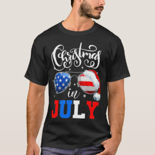Camiseta Natal em julho — Óculos de sol americanos — P