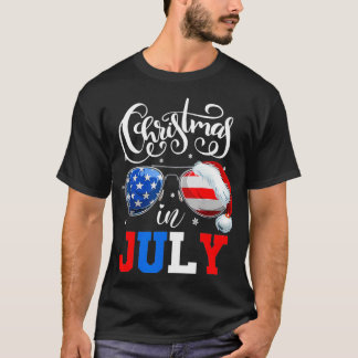 Camiseta Natal em julho — Óculos de sol americanos — Parte