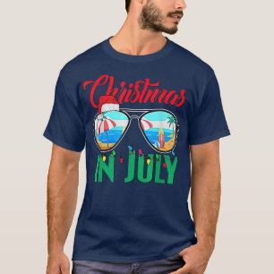 Camiseta Natal em julho Óculos de sol, chapéus, praia de Pa