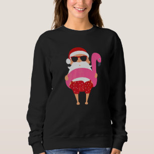 Camiseta Natal Em Julho Papai Noel Havaí Óculos De Sol Flam