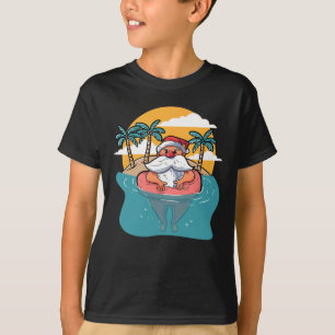 Camiseta Natal Em Julho - Papai Noel na Praia Tropical