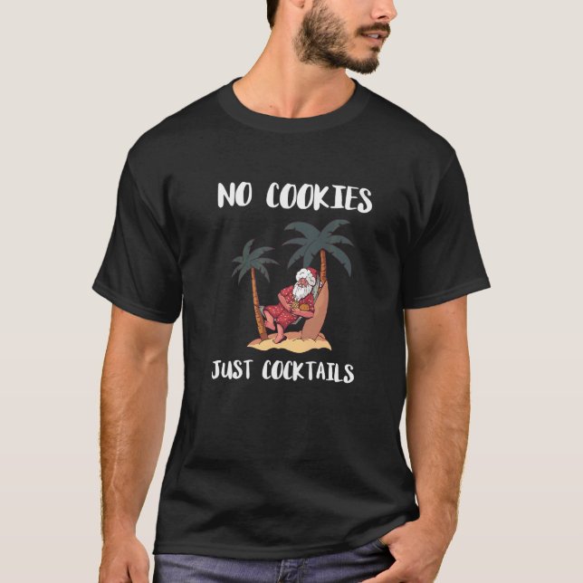 Camiseta Natal Em Julho Papai Noel Sem Cookies Apenas Coc (Frente)