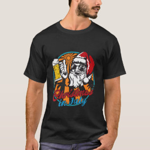 Camiseta Natal Em Julho Papais noeis Beer Palm Tree Beach S