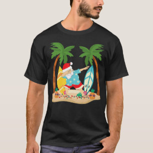 Camiseta Natal em julho - Papais noeis Dabbing - Tropical B
