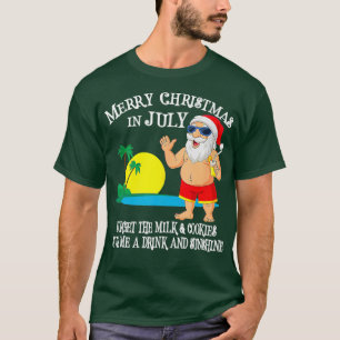Camiseta Natal Em Julho Papais noeis De Festas De Piscina P