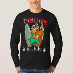 Camiseta Natal Em Julho Papais noeis De Surfe Summer Beach 