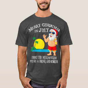 Camiseta Natal Em Julho Papais noeis Do Partido Da Piscina 